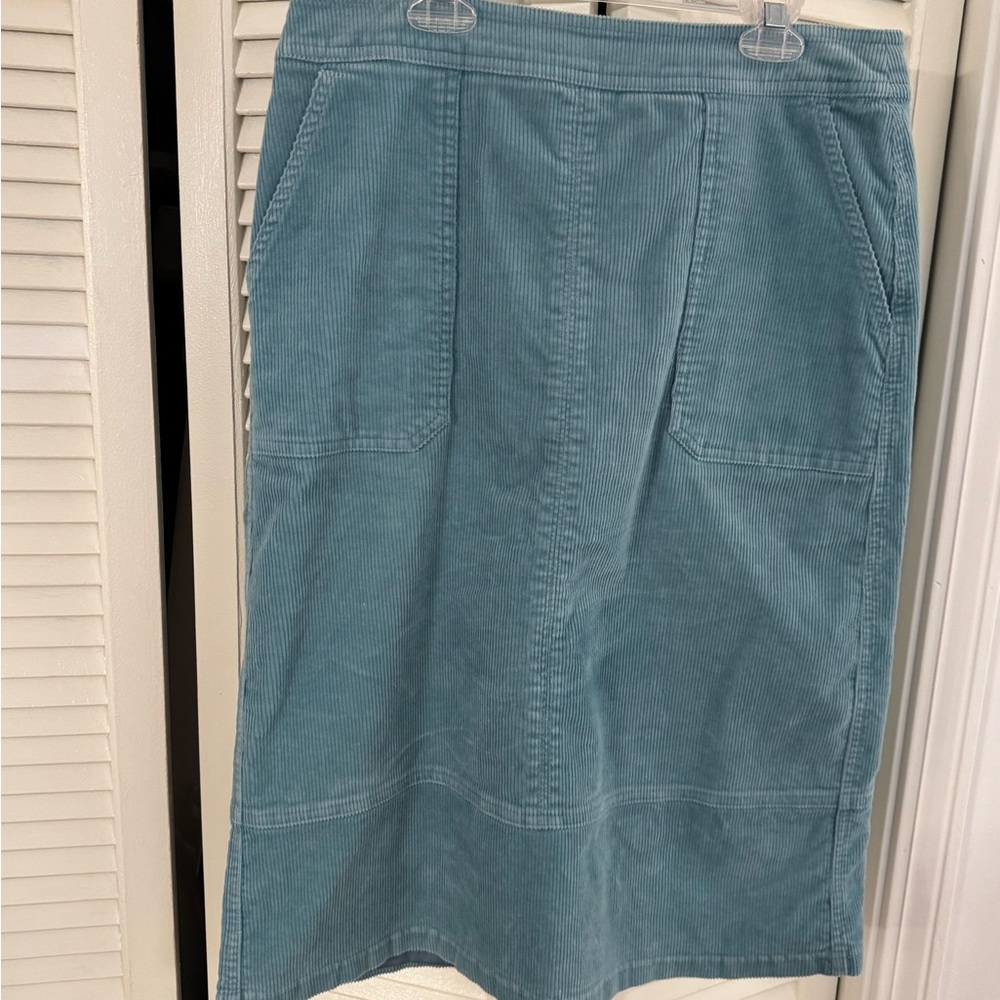 Boden Teal Midi Pencil Skirt